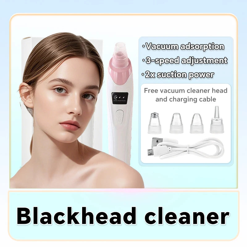 Facial Skin Care Pore Removal Cleanser Vacuum Black Spots Removal For Deep Facial Pores 5 Suction Power Blackhead Remover Pore