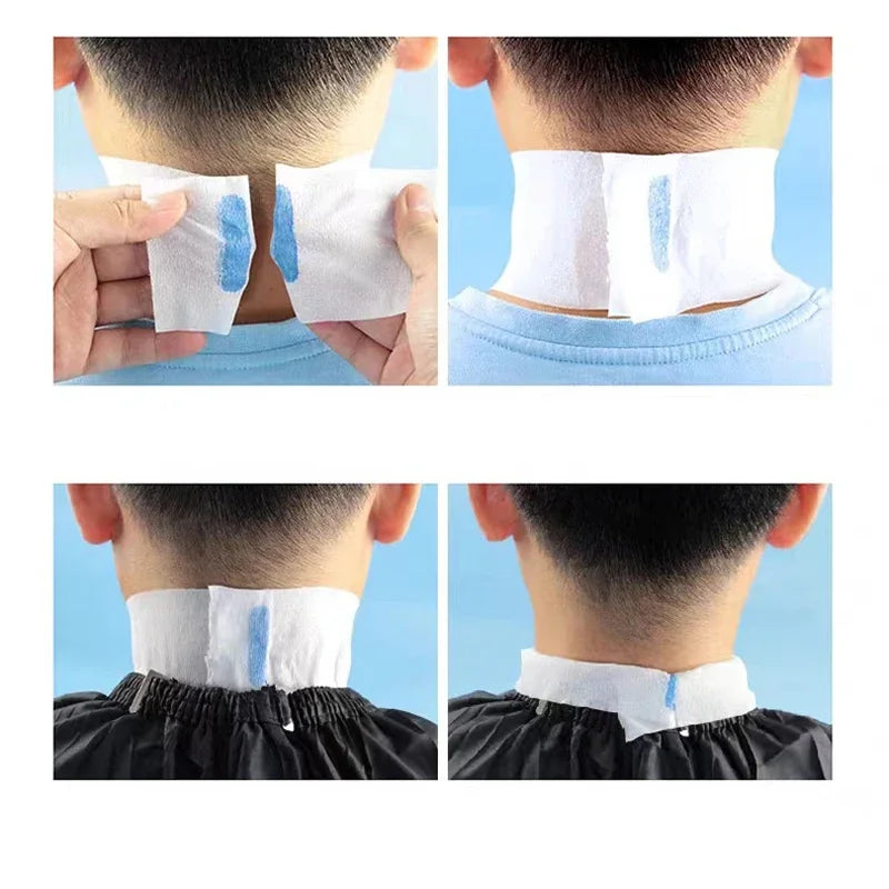 5pcs/1pcs White Neck Strips Disposable Hair Cutting Accessory Stretchy Neck Paper Adjustable Barber Salon Hairdressing