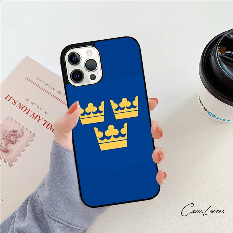 Sweden Passport Phone Case For iPhone 14 15 16 13 12 Mini Max Cover For Apple iPhone 11 Pro Max 6 8 7 Plus SE2020 Coque