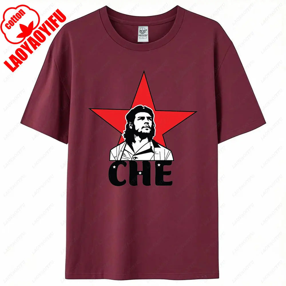 Che Guevara Shirt Rebel Cuban Shirt Guerrilla Revolution TShirt Casual Short Sleeve Men High Quality Tee Cotton Loose Tops