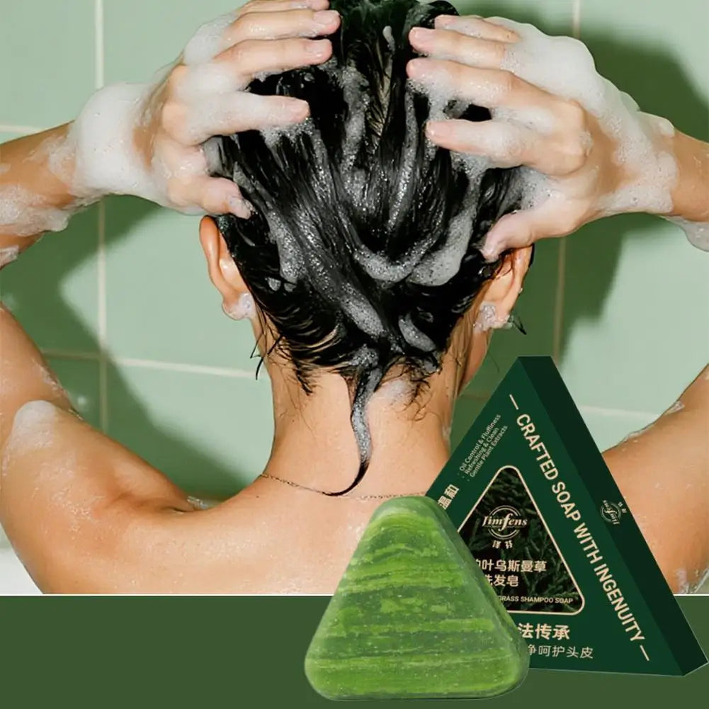 Usman Grass Shampoo Soap Cypress Leaf Polygonatum Herbal
