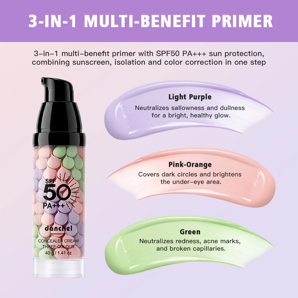 Three-Color Face Primer & Skin Care Isolation
