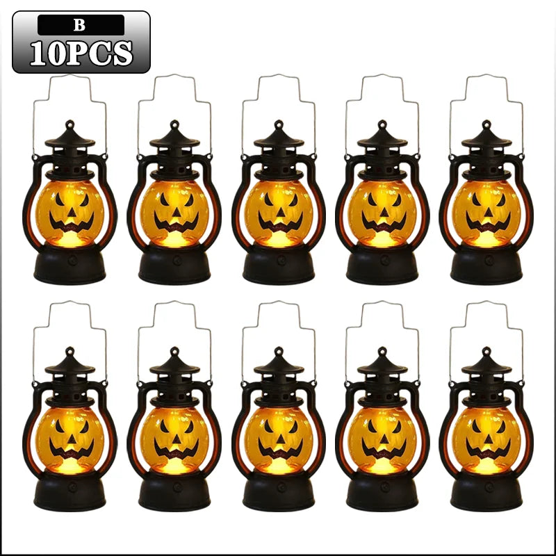 Halloween Pumpkin Ghost Face Lamp Portable Skull Decoration