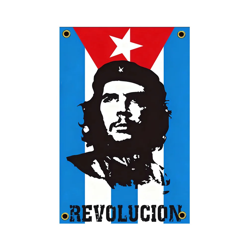 Che Guevara Flag 2x3ft 3x5ft Revolutionary Hero Wall Decor for Home Living Room Bedroom Bar Aesthetic Decoration Banner
