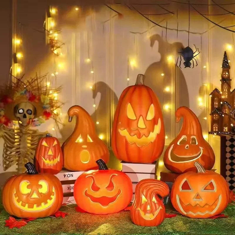 Halloween Glowing Pumpkin Decor LED Triple Layer Light Up