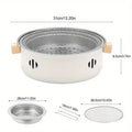 Portable Small Stainless Steel Barbecue Grill Desktop Charcoal Grill With Separate Design And Grill Net For Home Outdoor Use