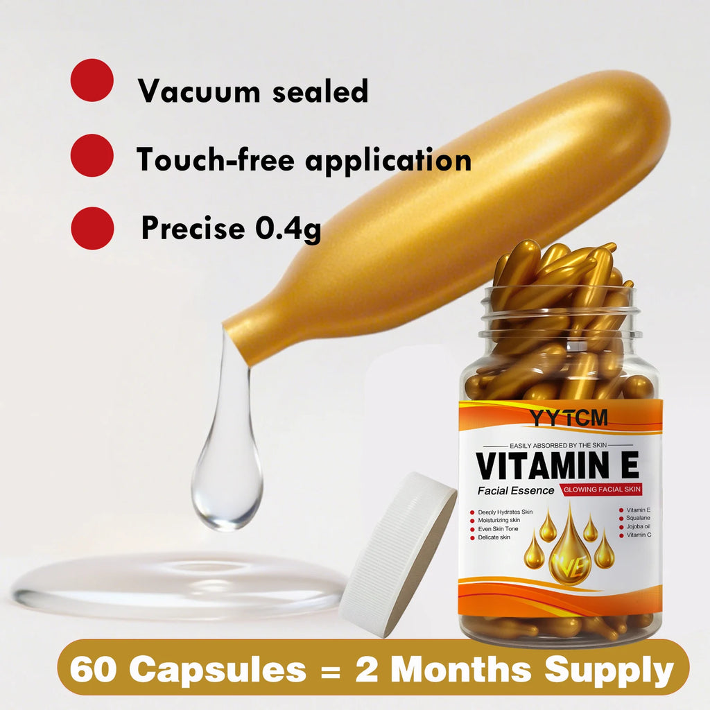 Vitamin E Deep Moisturizing Capsule Essence, Hydrates and Smooths Skin,/180 Capsules