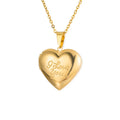 Stainless Steel Heart Locket Pendants Necklaces For Women Gold Color photo frame Valentine lovers Jewelry Gift Dropshipping