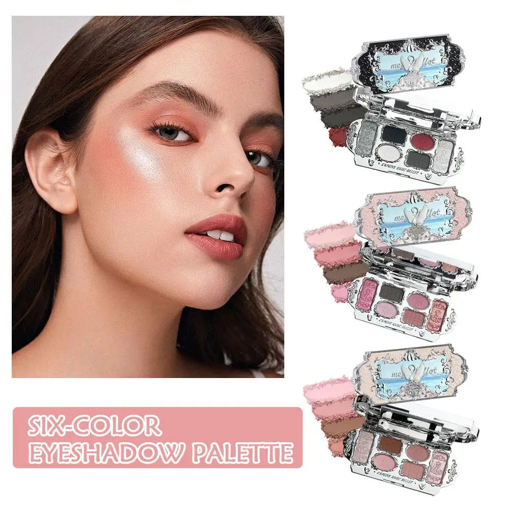 Magic Ballet Eyeshadow Palette Swan Ballet Eyeshadow Palette Matte Fine Shimmer Pearl Face Palette Glitter Eye Shadow