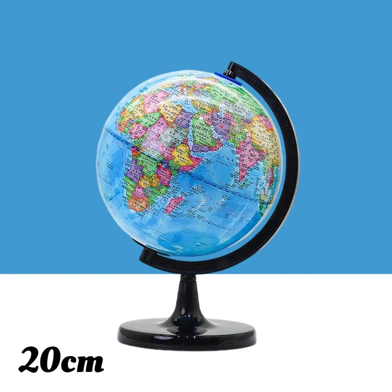 1pc Educational Globe for Teaching, HD English World Map with 360° Rotation, Standard Desktop Geography Learning Tool