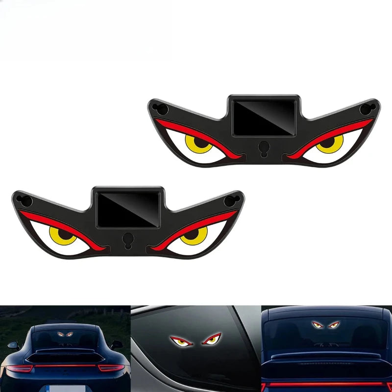 Solar Powered Car Neon Light Wireless Cool DEMON EYE Led Ambient Light Suction Cup USB Rechargeable Atmosphere Breathing Lamp