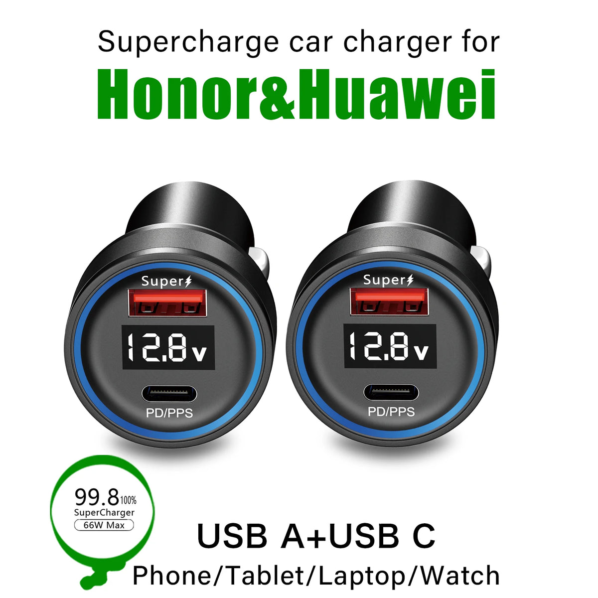 6A 66W car charger for Honor Magic V 5 3 7 6 400 200 90 70 50 X9d X7C cigarette lighter USB charger for Huawei car phone adapter