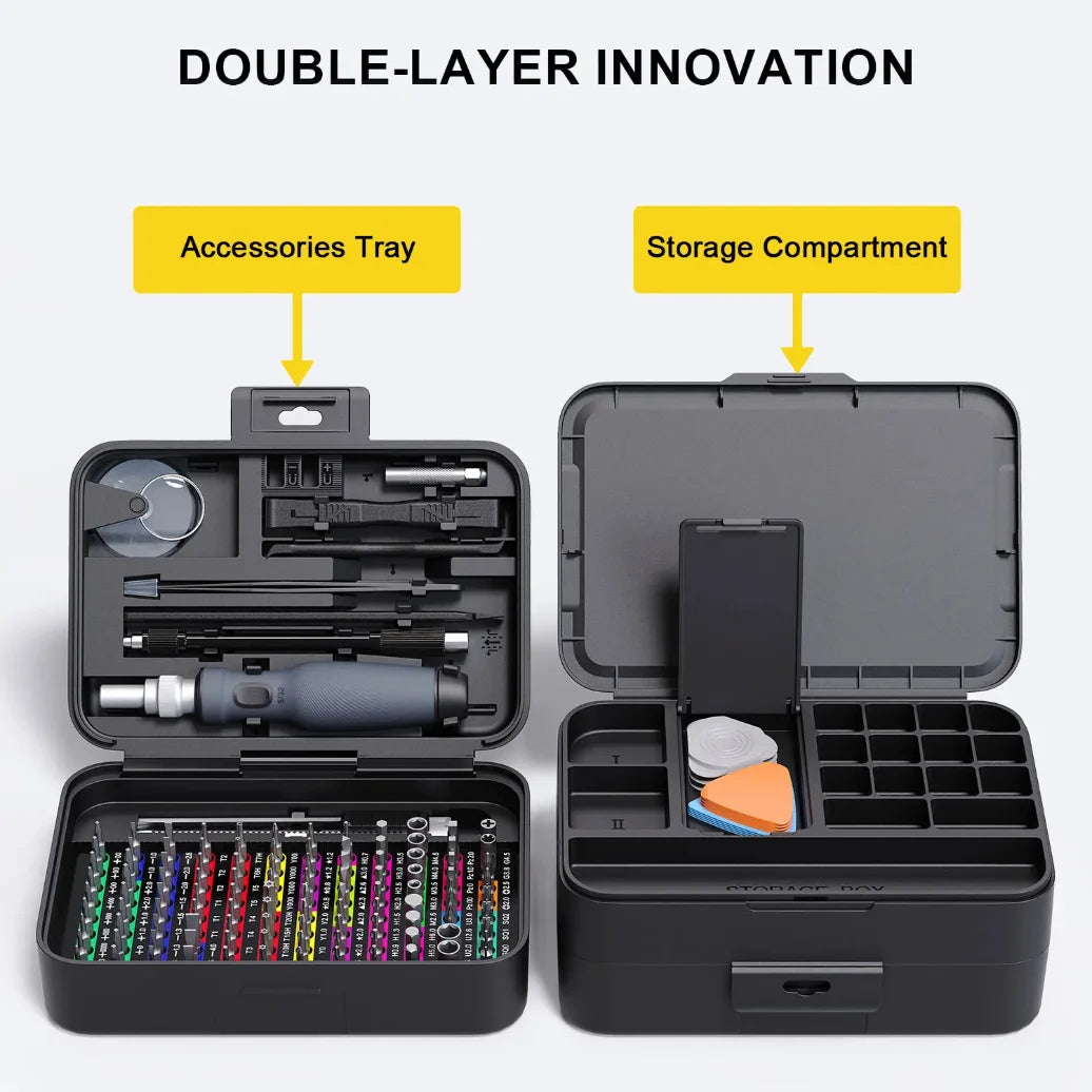 Mini Precision Screwdriver Set with Color-coded Identification, 132 in 1 Micro Magnetic Repair Tool