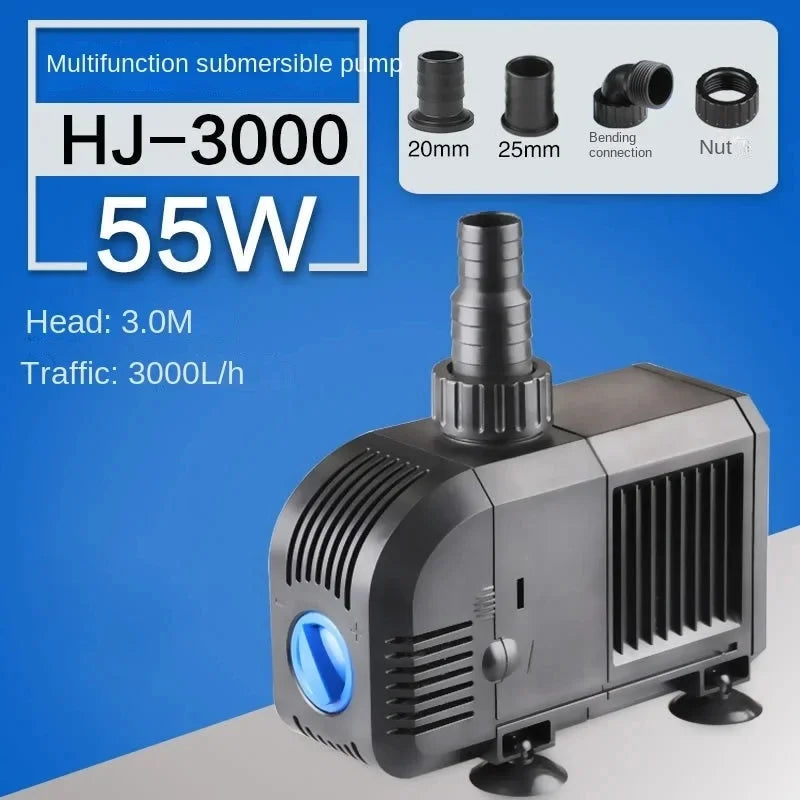Ultra-Quiet HJ series 500—3000L/H Submersible Water Fountain Pump Filter Fish Pond Aquarium Water Pump Tank Fountain