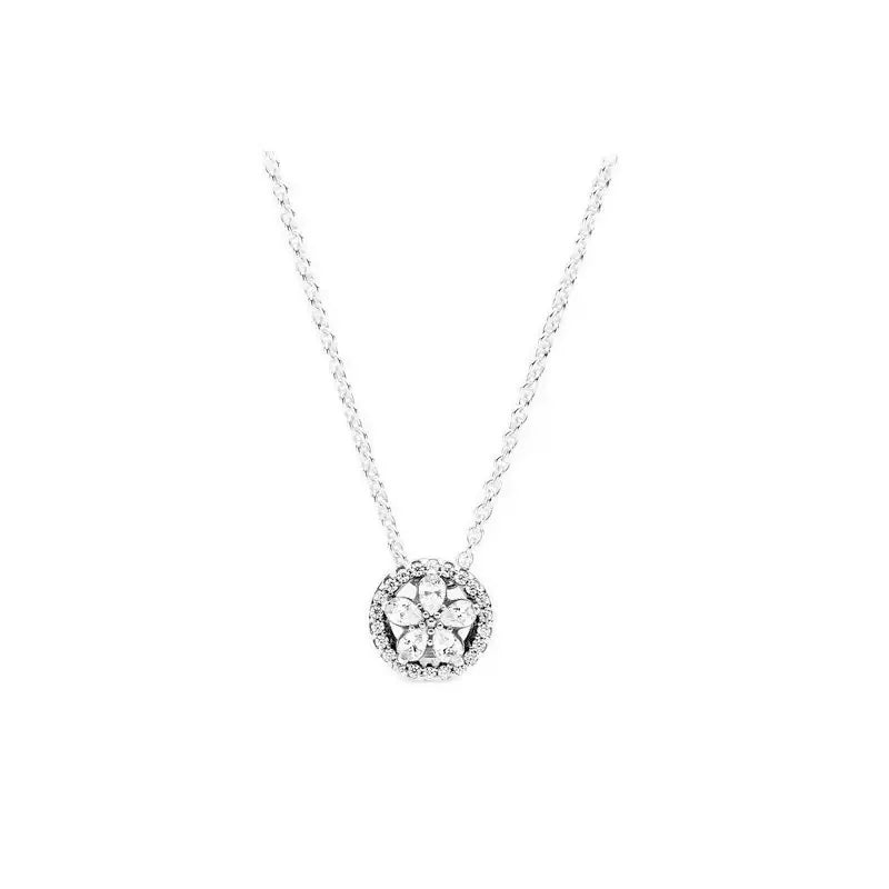 Fashionable Heart Pendant Necklace S925 Pure Silver Zircon