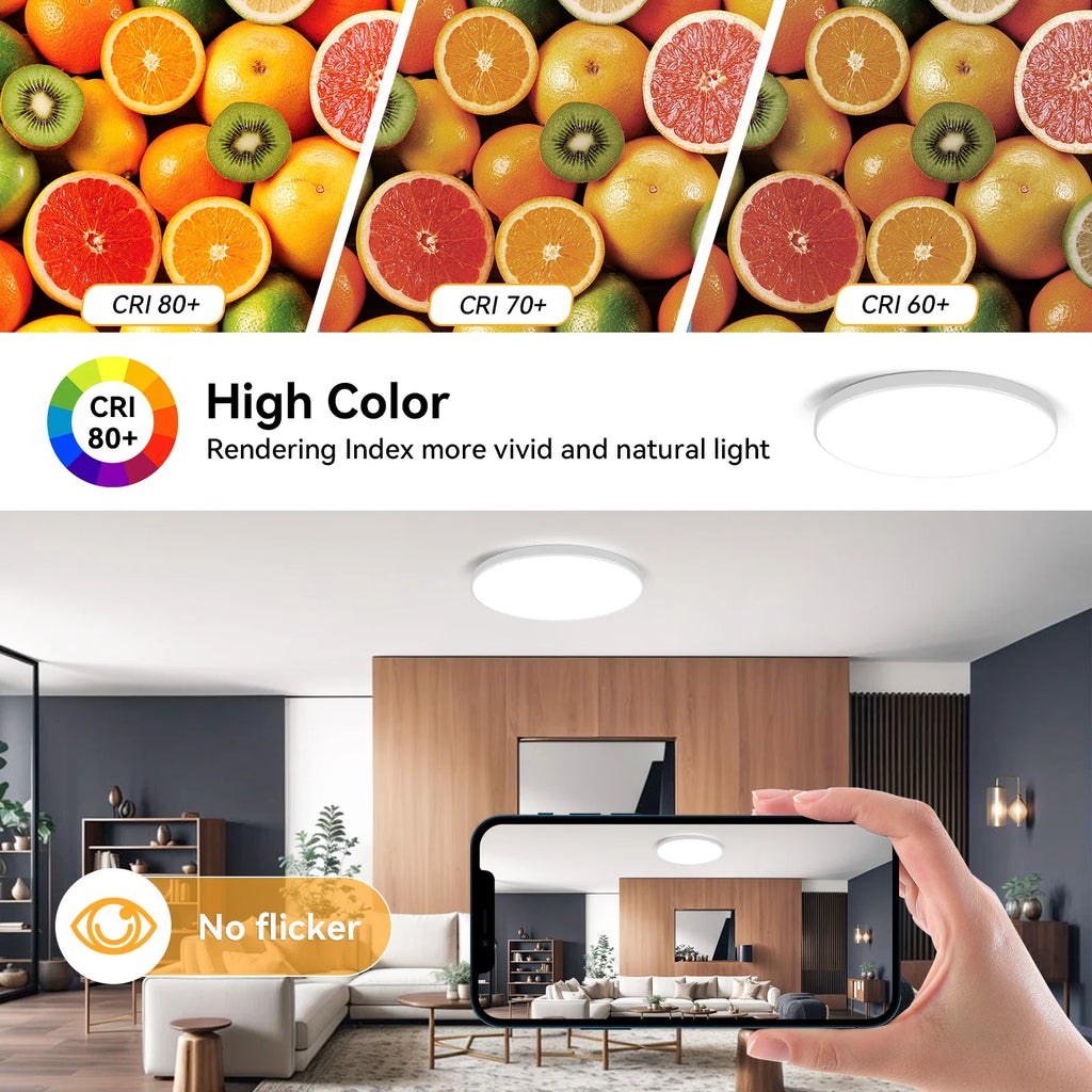 Remote LED Ceiling Lamp Dimmable  40W 50W 60W