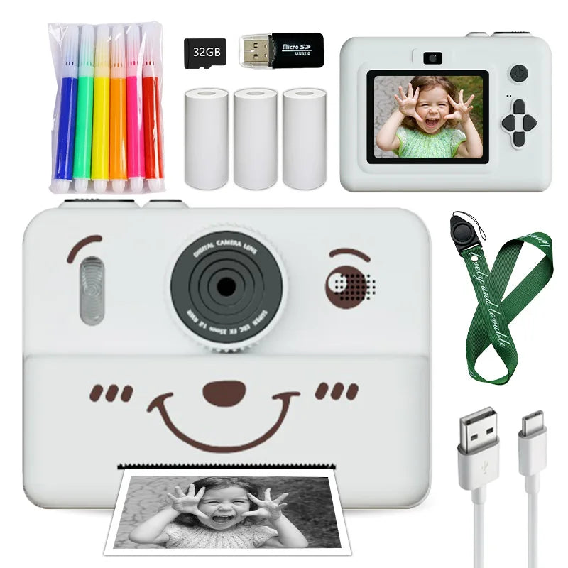 Kids Digital Camera With Instant Print Mini Printer 2.8inch Video Portable Thermal Instant Photo Print Kids Camera With Printer