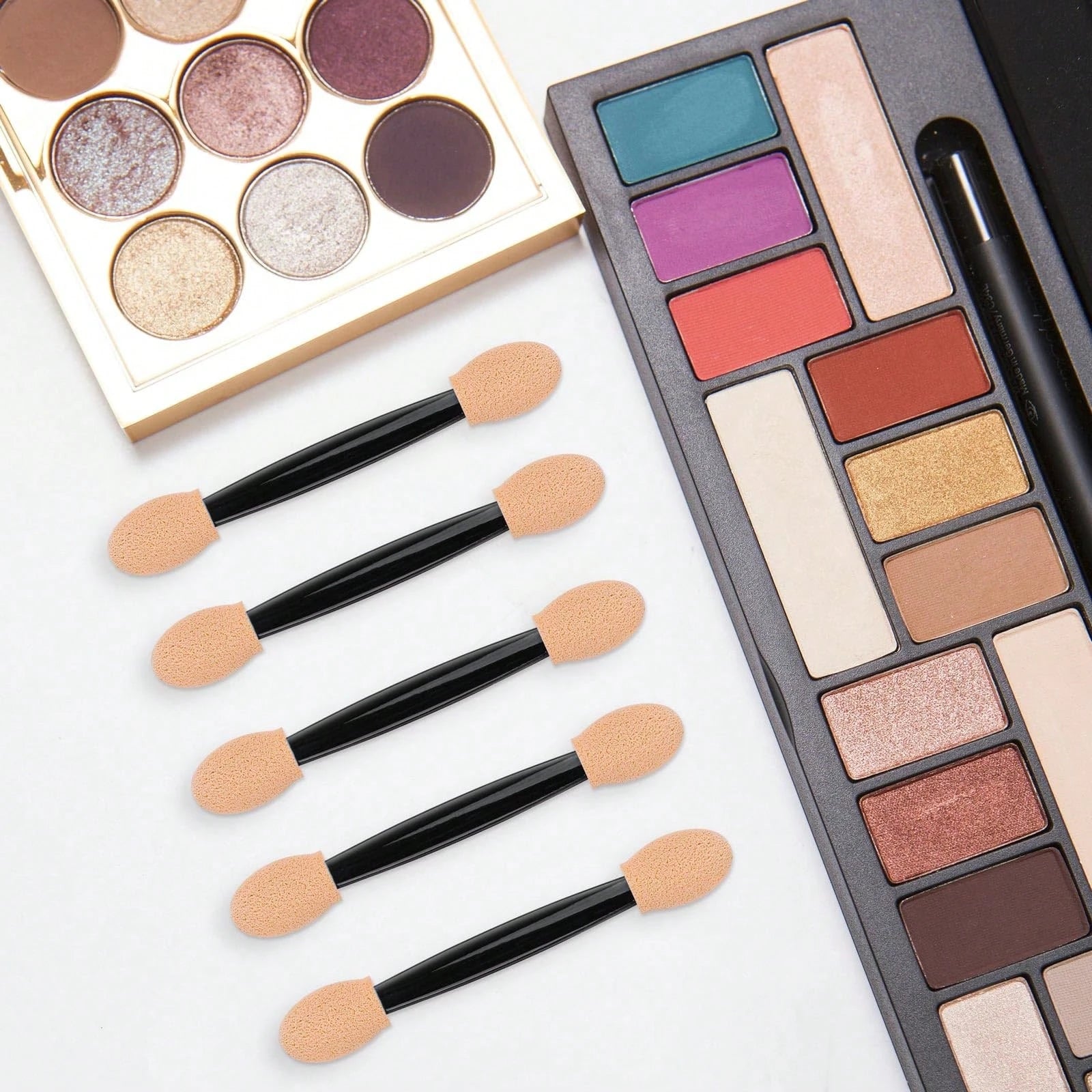 10/30/50/100/150Pcs Sponge Stick Eye Shadow Brush Applicators Double Head Cosmetic Soft Sponge Eye Shadow Mini Makeup Tools
