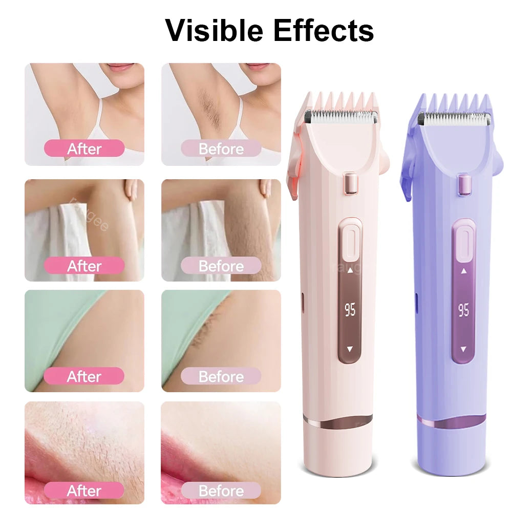 Trimmer for Women 2 in 1 Dual Head Epilator Electric Shaver