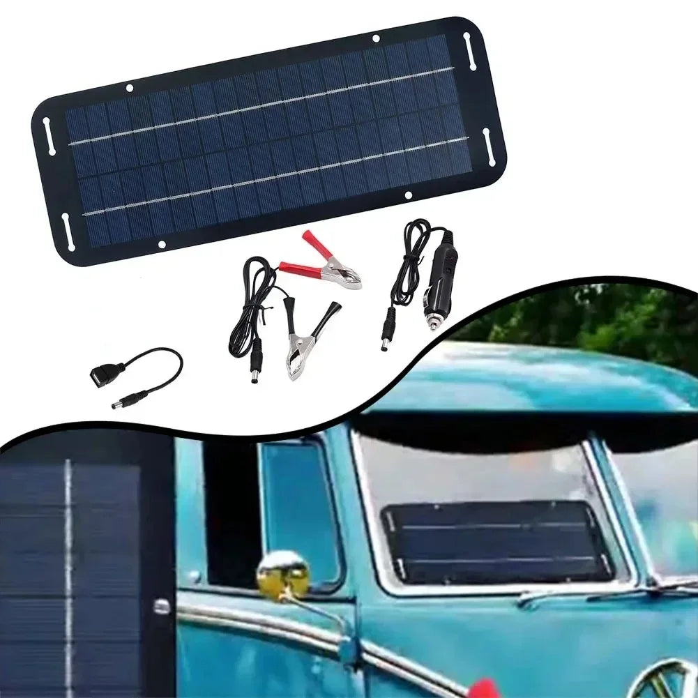 Monocrystalline Solar Panel Charger Battery Trickle Charger 12V