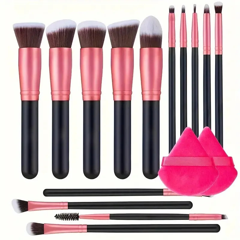 14PCS Makeup Brushes Set Professional Foundation Eye Shadow Concealers Blending Blush Brush Kabuki Soft Fluffy Women Beauty Tool