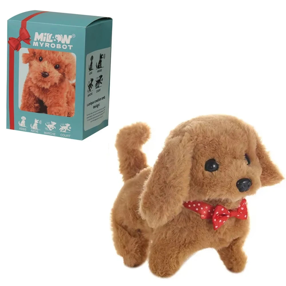 2026 Hot Fashion Interactive Robot Puppy Plush Toy – Walking, Barking, Tail Wagging,