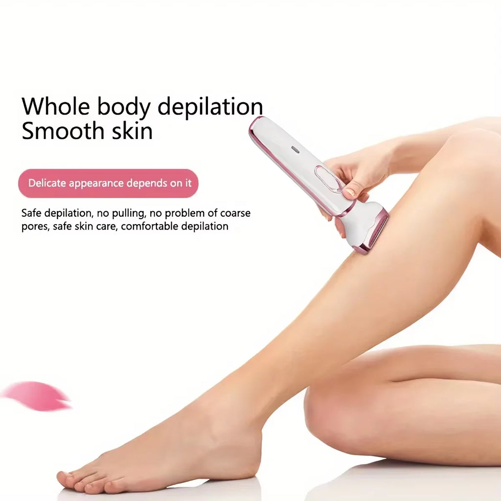 HOMEFISH 4 In 1 Electric Lady Shaver Body Hair Removal Epilator Painless Cordless Trimmer Razor,