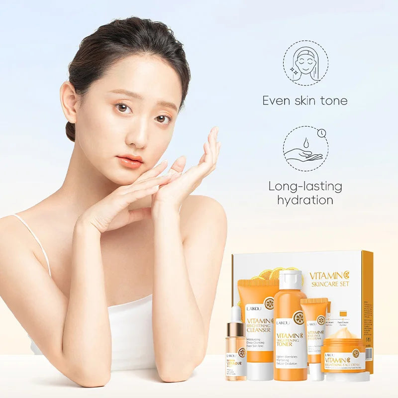LAIKOU Vitamin C Series Skin Care Product Set 5-piece Moisturizing