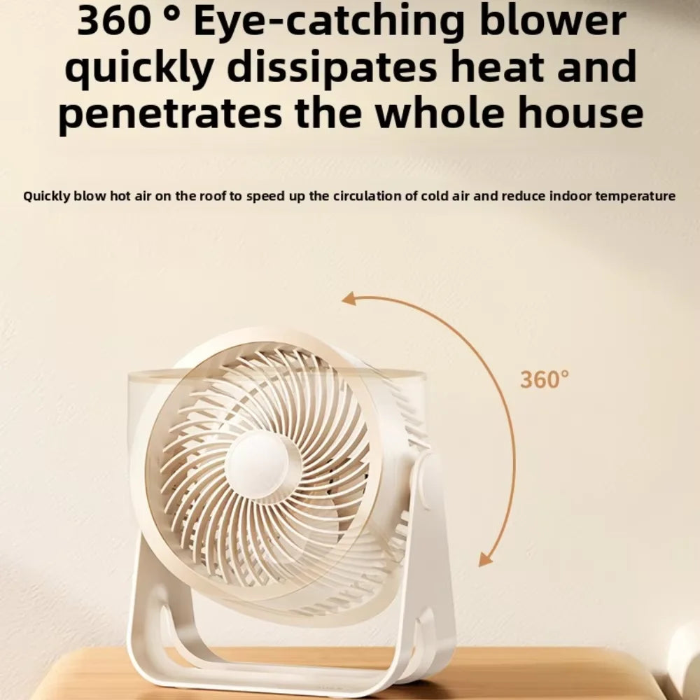 4000mAh Electric Fan Portable Cordless Air Circulator Desktop Wall Mount Ceiling Fan Air Cooler Home Silent Ventilation Fan