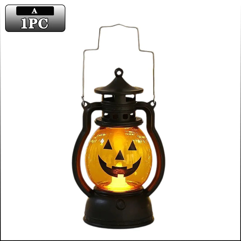 Halloween Pumpkin Ghost Face Lamp Portable Skull Decoration