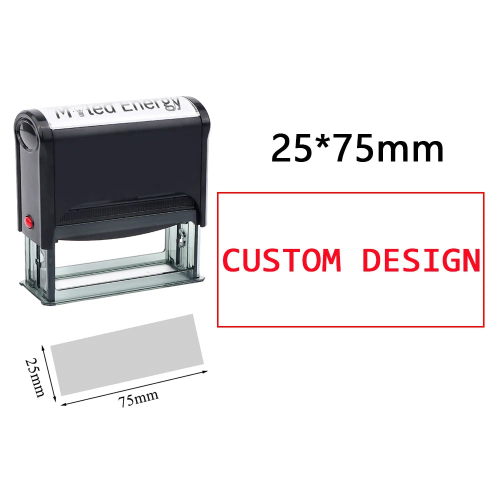 Customize LOGO Self-Inking Stamp Rubber Kit Self Ink Dial Seal Business Number Monogram Printing Stamp Multiple Ink Color Option