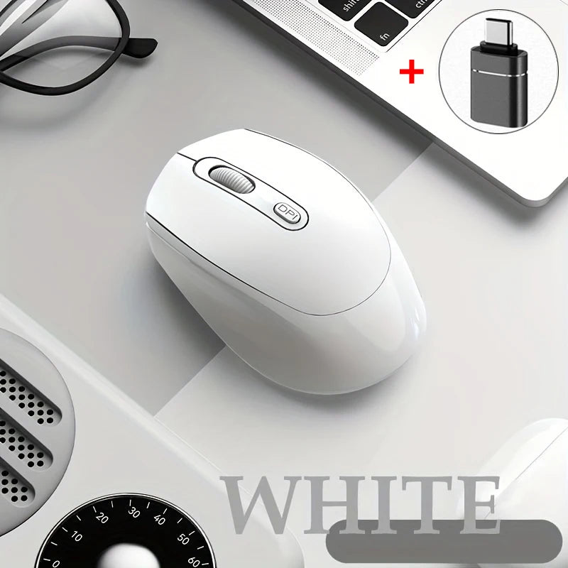 Wireless Mouse Battery Gamer Mouse Dual Modes Bluetooth-compatible 2.4G