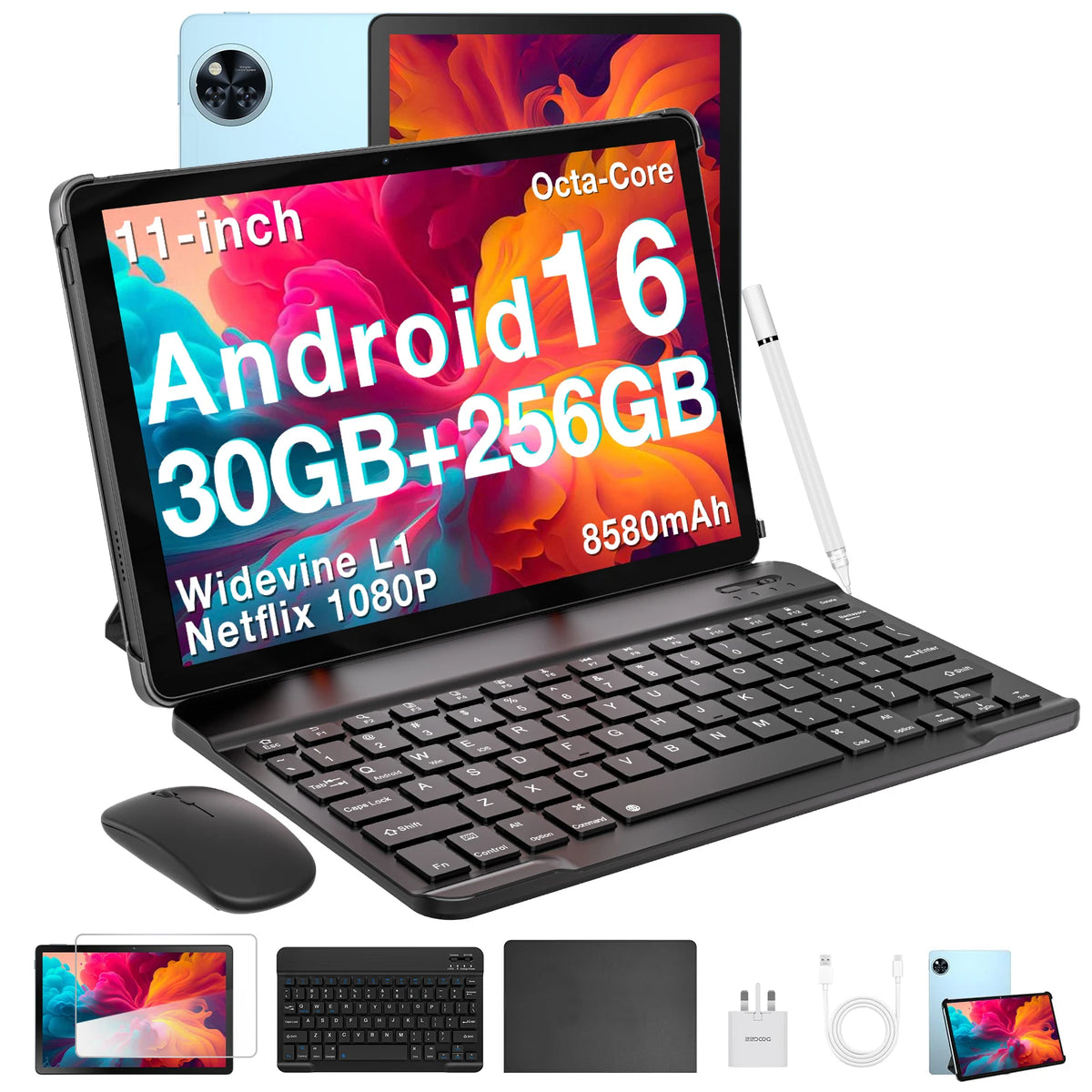 DOOGEE U11 Pro Tablet 30GB 256GB 11" HD 90Hz Display 8580mAh Battery