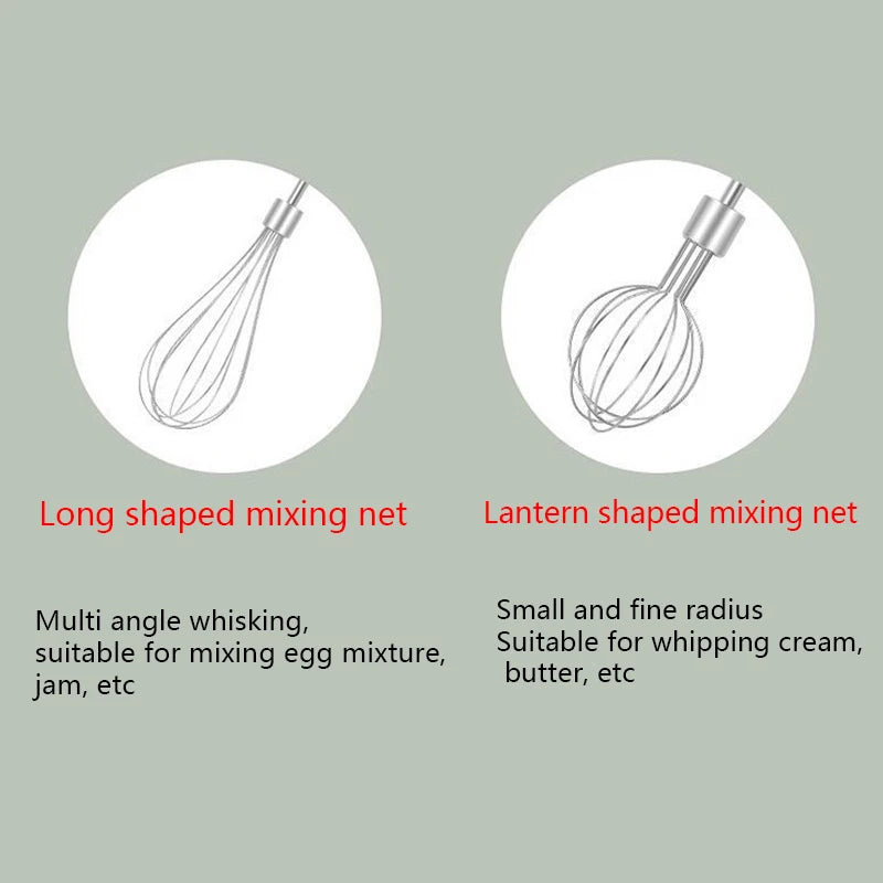 Diwiter 1 PCS Wireless Electric Food Mixer Portable 3 Speeds Egg Beater Baking Dough Cake Cream Mixer Kitchen Tools