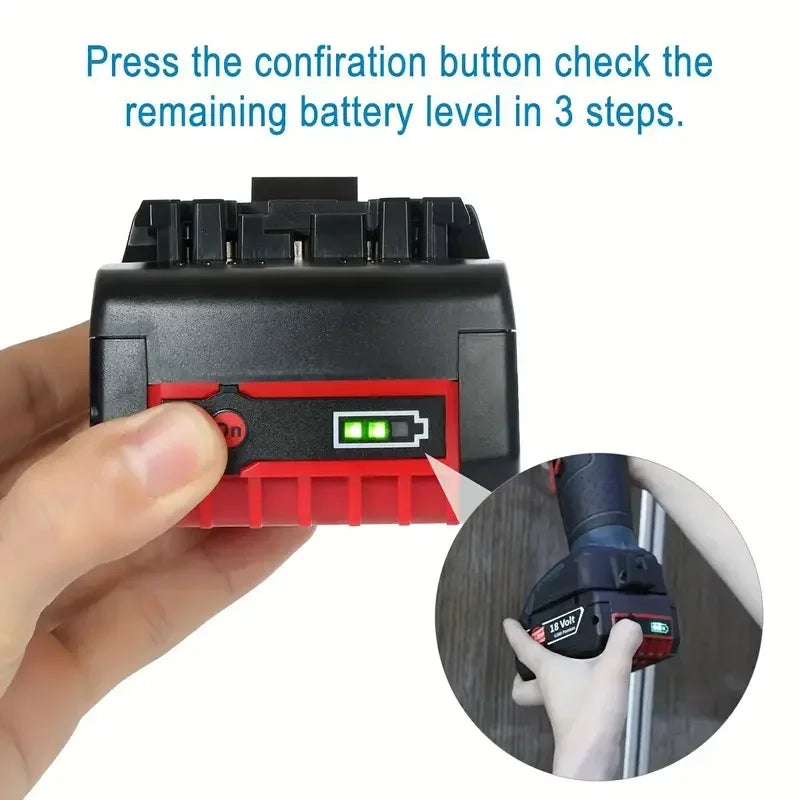 Original NEW For BOSCH 18V BATTERY GBA 18V 8.0Ah 18V Professional GBA GSR GSB BAT609G BAT622 BAT618G w/Fuel Guage
