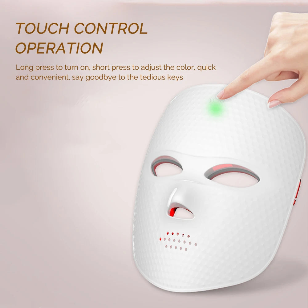 Wireless LED Mask 7 Color LED Face Mask Photon Skin Firming