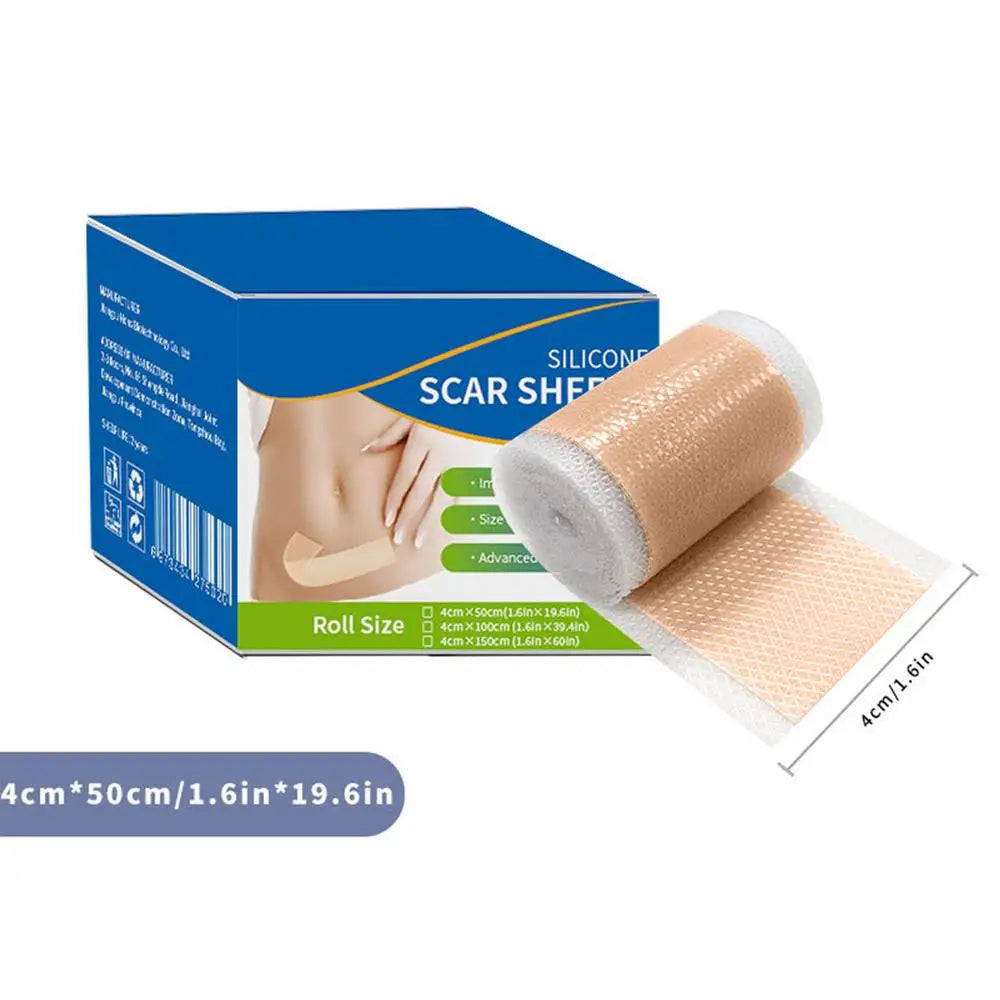 1 Roll Silicone Scar Sheets ,4cm X 50cm Silicone Scar Sheets