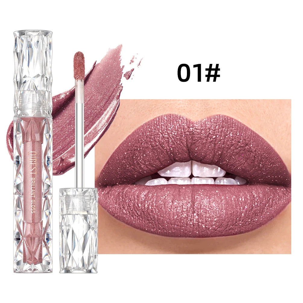 QIBEST Waterproof Diamond Shimmer Glitter Lipgloss