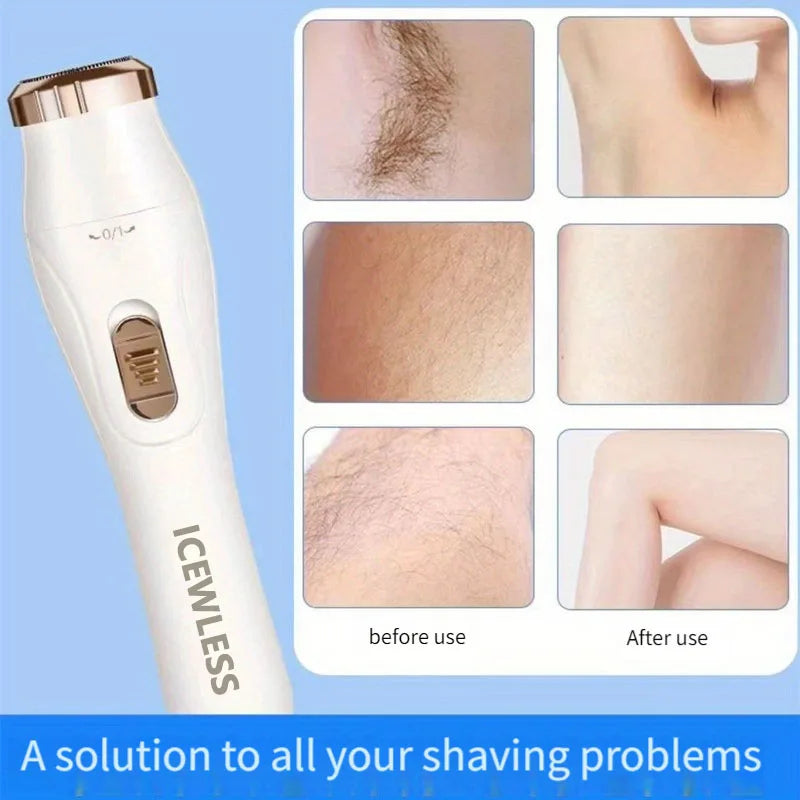 Electric Hair Trimmers for Women Waterproof Razor Painless Private Body