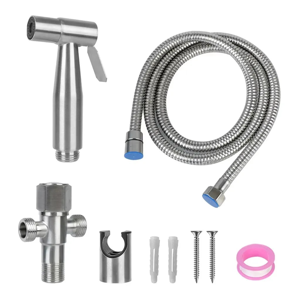 Handheld Toilet Bidet Sprayer Set Kit Stainless Steel Hand Bidet faucet