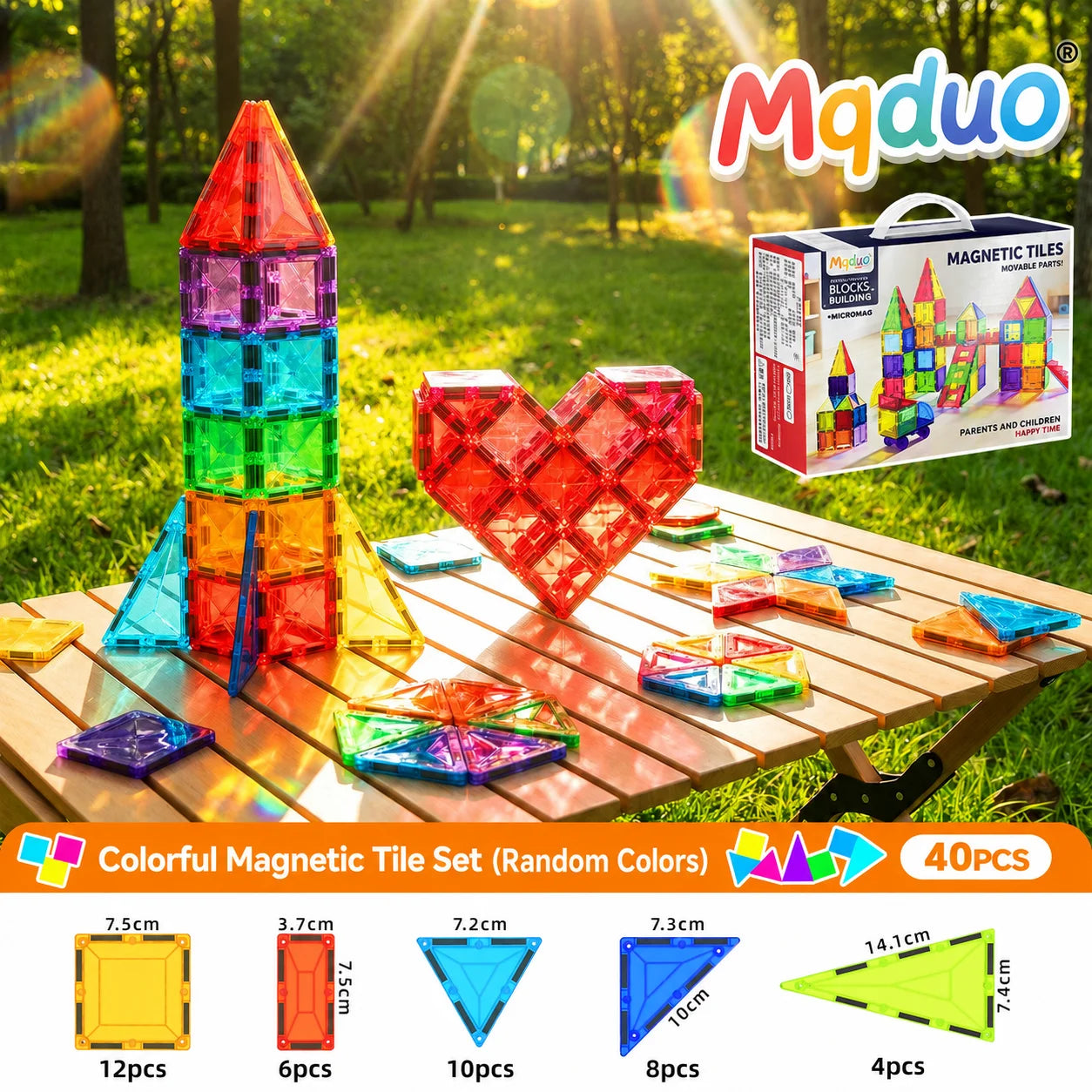 MQUDUO 3D Magnet Construction Kit Magnetic Tiles Puzzle, Modern Home Office Desk Decor Adult Fidget Toy Creative Relaxation Gift
