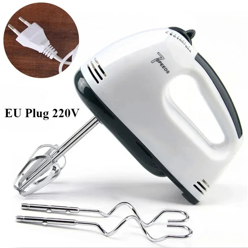 7-Speed Electric Hand Mixer Automatic Blender for Cream, Egg, Cake, Dough