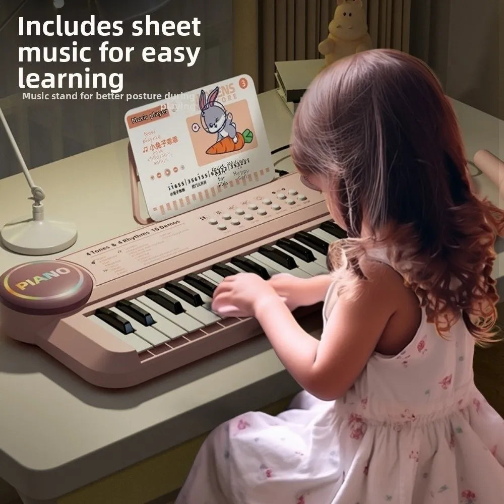 37 Keys Kids Piano Keyboard Multifunctional with Microphone