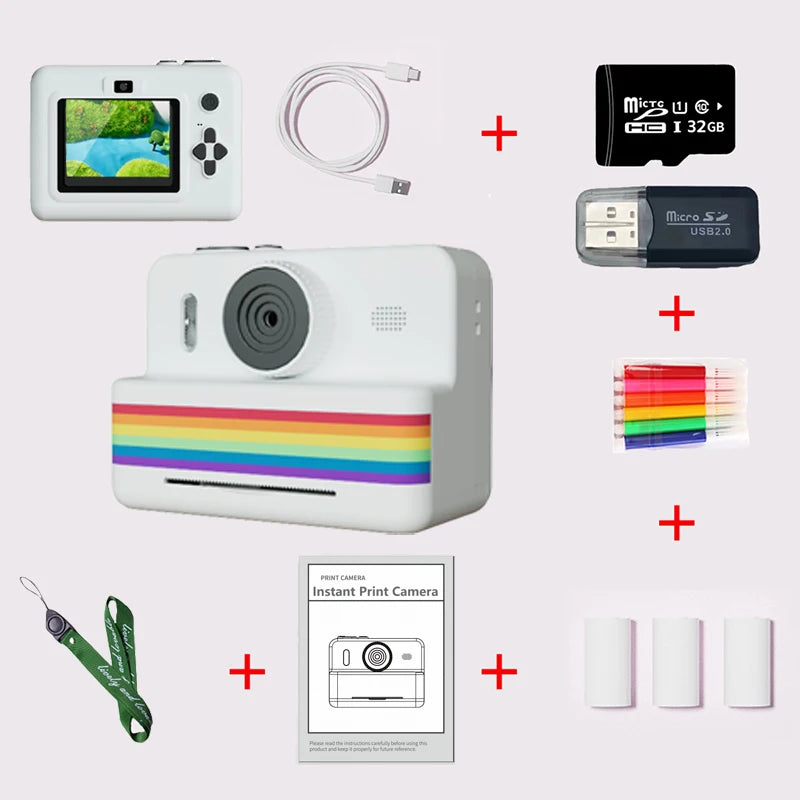 Children's Printable Camera Toy Small Camera Gift for Boys and Girls