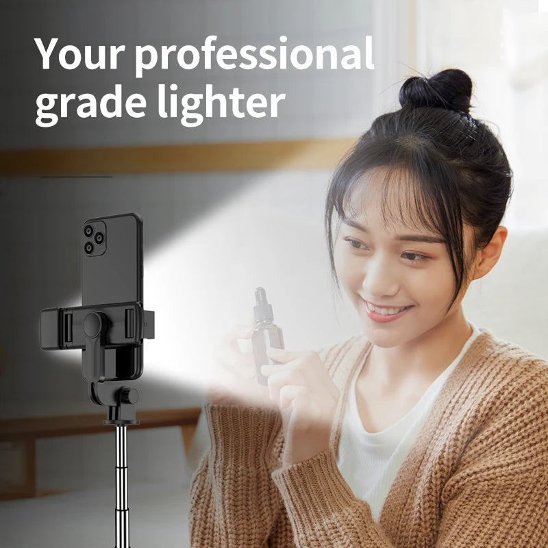 FGCLSY New Tripod for Smartphone Camera, Stand with Bluetooth Shutter and Light,