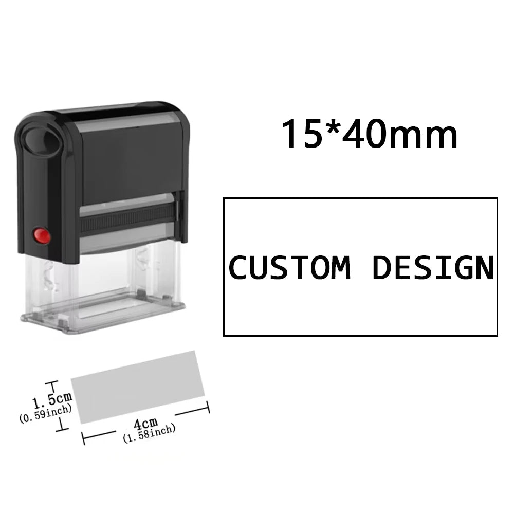 Customize LOGO Self-Inking Stamp Rubber Kit Self Ink Dial Seal Business Number Monogram Printing Stamp Multiple Ink Color Option