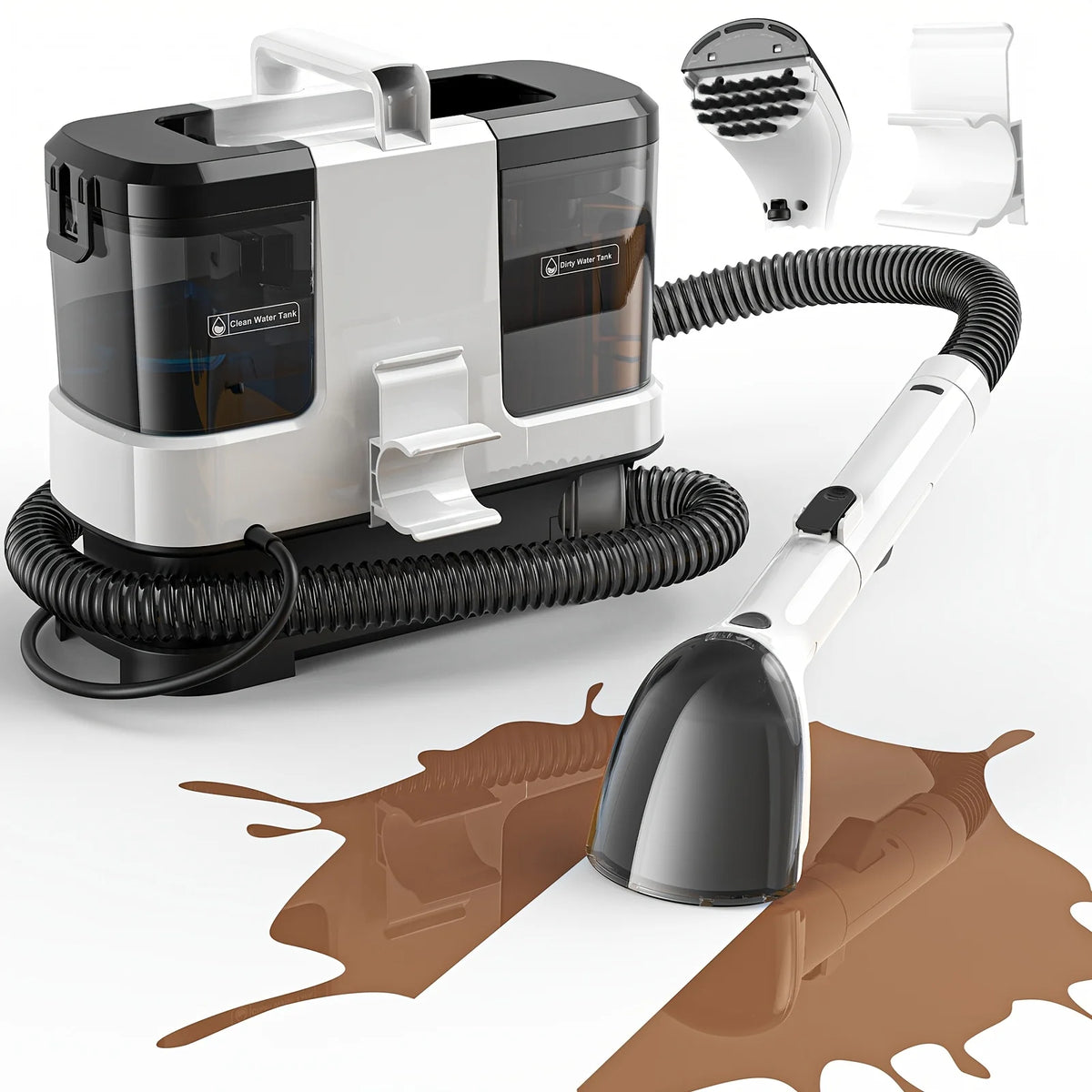 Lubluelu V2 Portable Carpet Upholstery Spot Cleaner 3-in-1 Spray Brush Vacuum