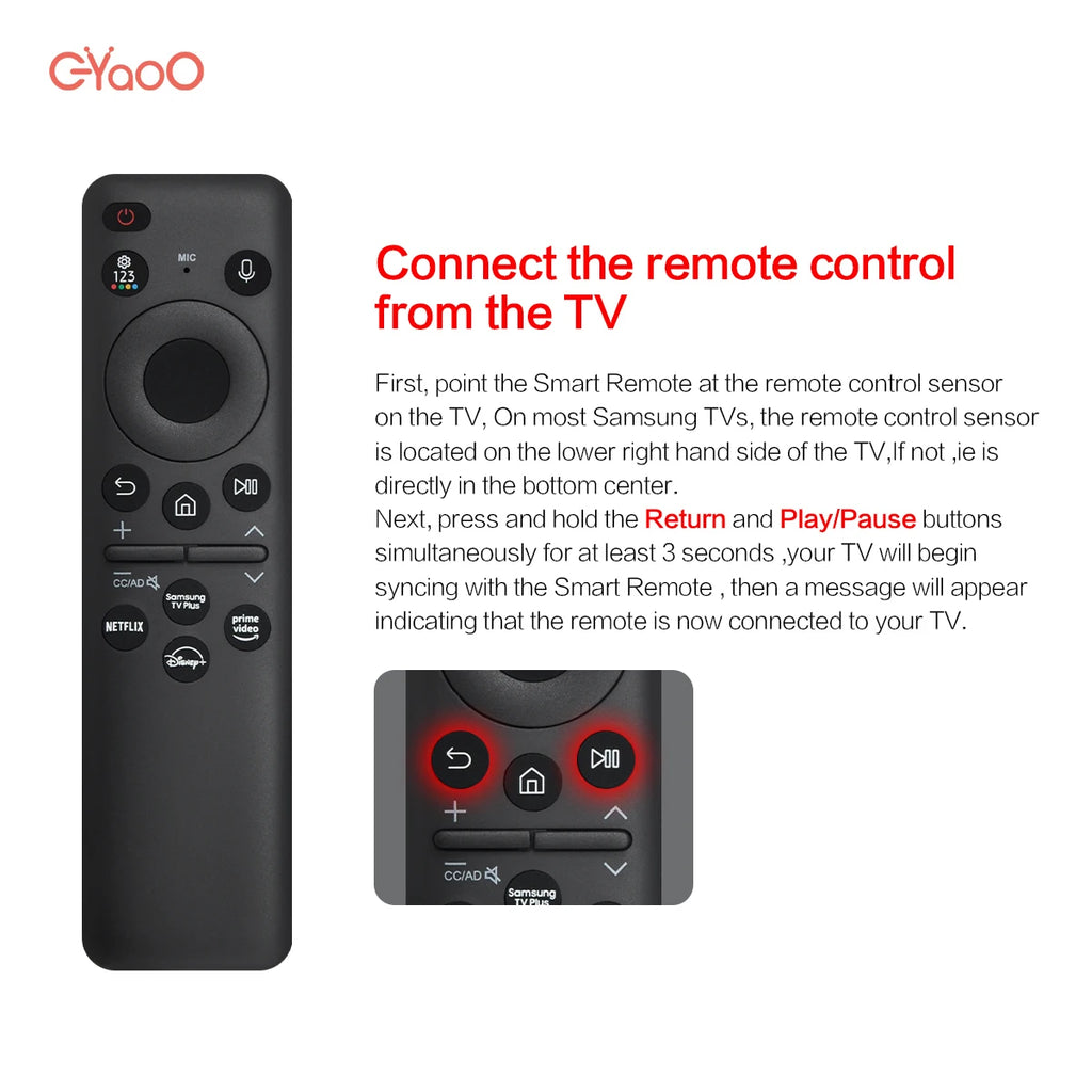 New BN59-01455A Solar Voice Remote  Suitable for Samsung Smart TV NEO QLED Crystal UHD OLED Compatible with Q60 Q70 Q80 QN85QN90