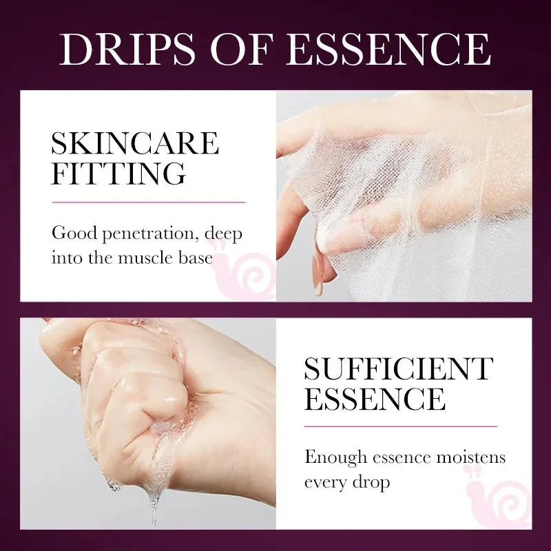 5-Piece Set of Sadoer Snail Collagen Mask, Firming and Moisturizing,