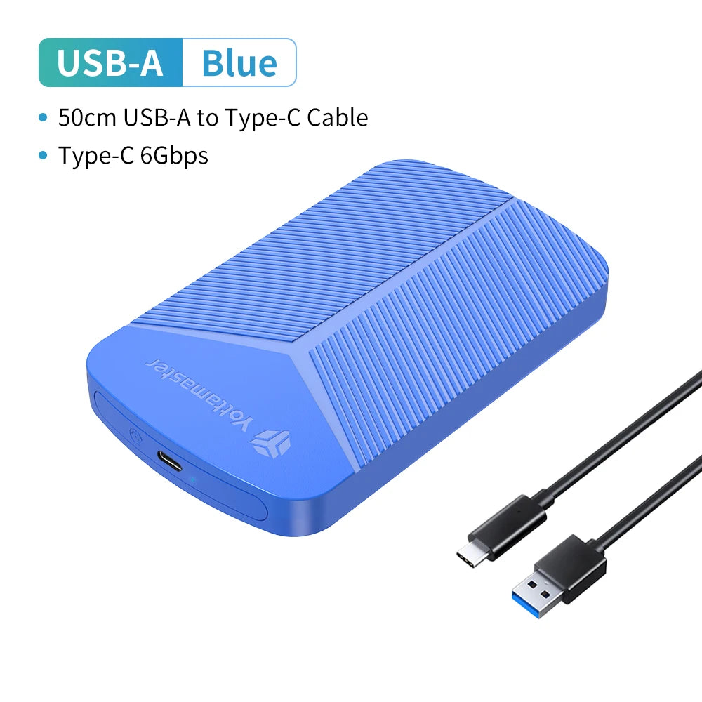 Yottamaster 2.5 Inch HDD Case External SSD Hard Drive Case SATA to USB 3.0 HDD